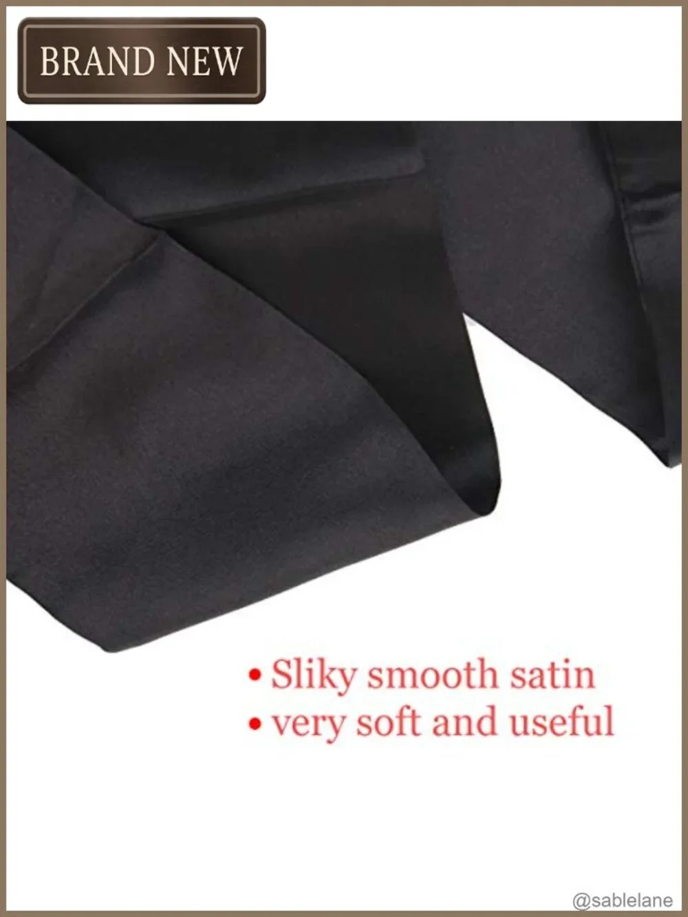 Set of 2 Satin Edge Wig Grip Bands Head Wraps 56x4.5 inches